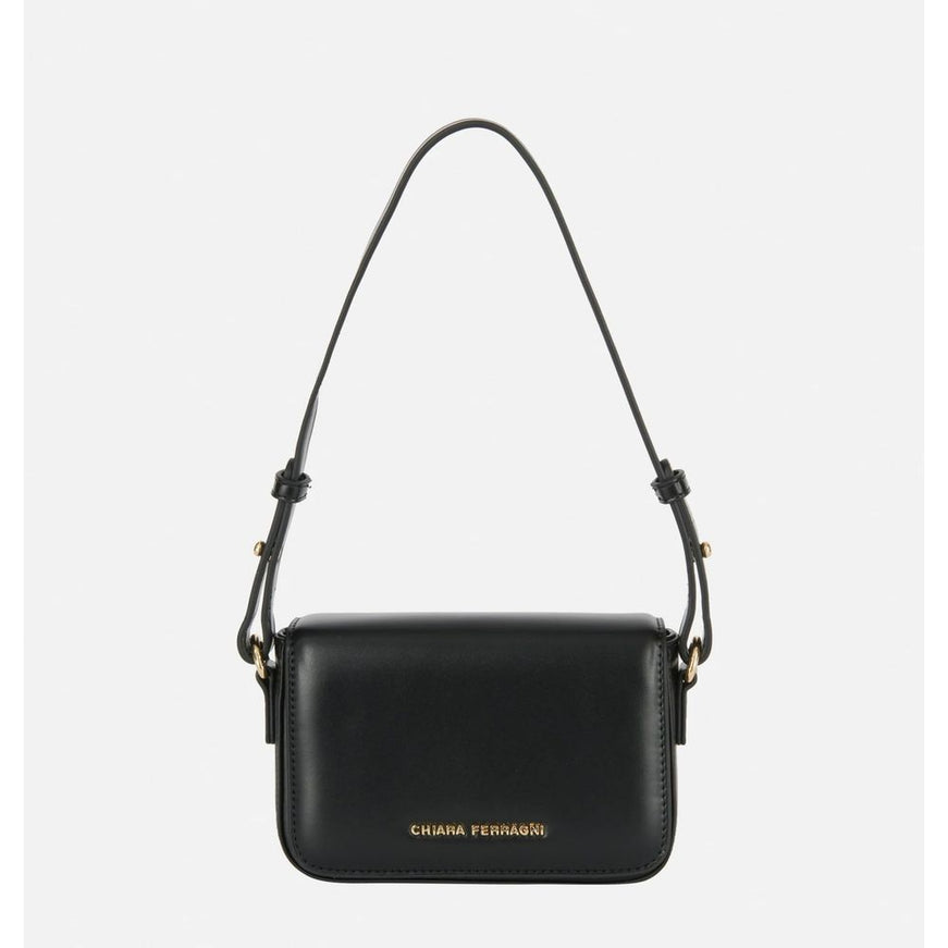 a black cross body bag with a shoulder strap