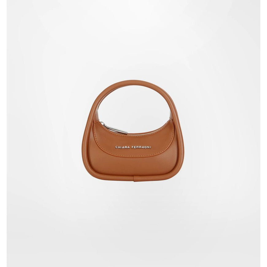 a brown handbag on a white background