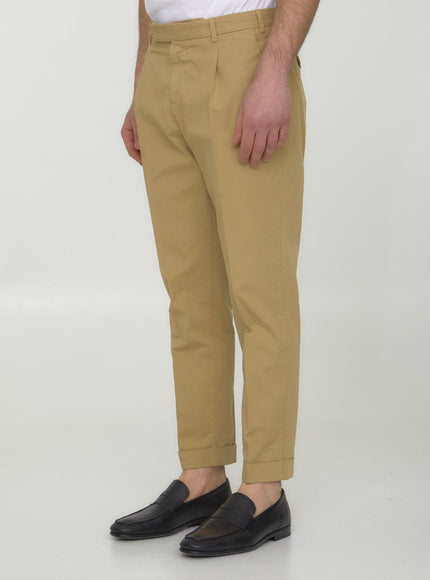 Pt Torino Beige Gabardine Trousers - Ellie Belle