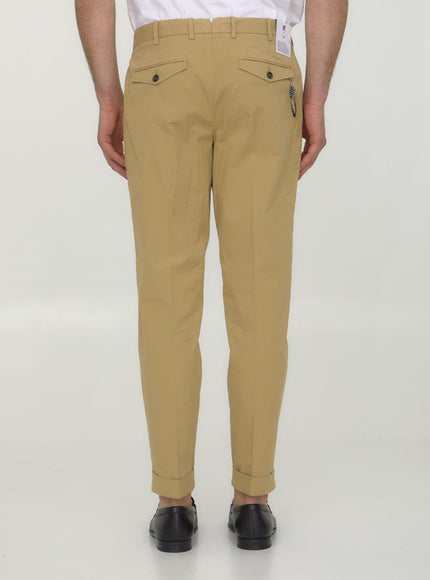 Pt Torino Beige Gabardine Trousers - Ellie Belle