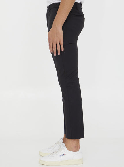 Pt Torino Black Wool Trousers - Ellie Belle