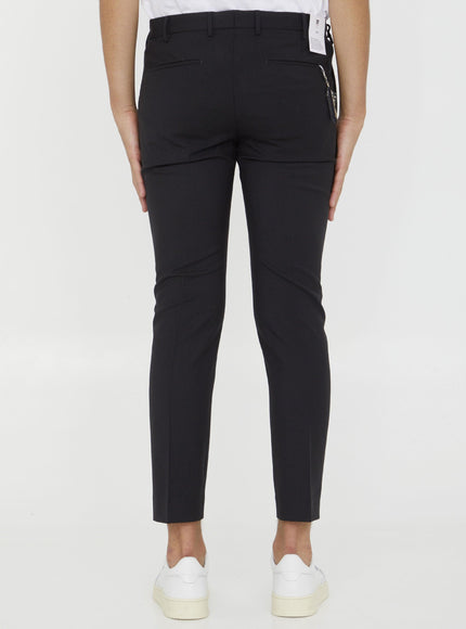 Pt Torino Black Wool Trousers - Ellie Belle