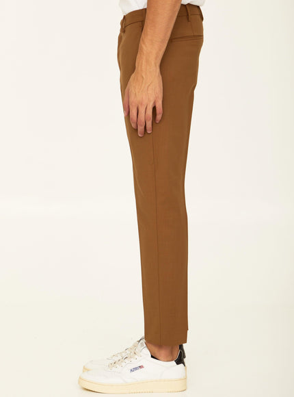 Pt Torino Camel Wool Trousers - Ellie Belle