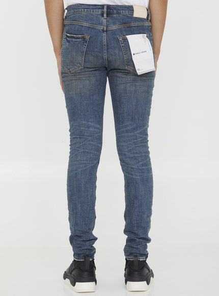 Purple Brand Slim Jeans In Blue Denim - Ellie Belle