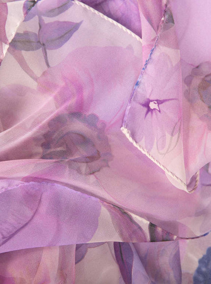 Elizabetta Campo de' Fiori - Long Sheer Silk Scarf - Lavender