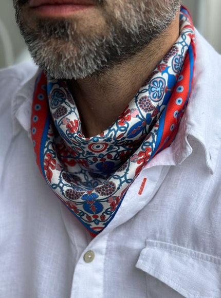 Elizabetta Barbaresco Silk Neckerchief - Red