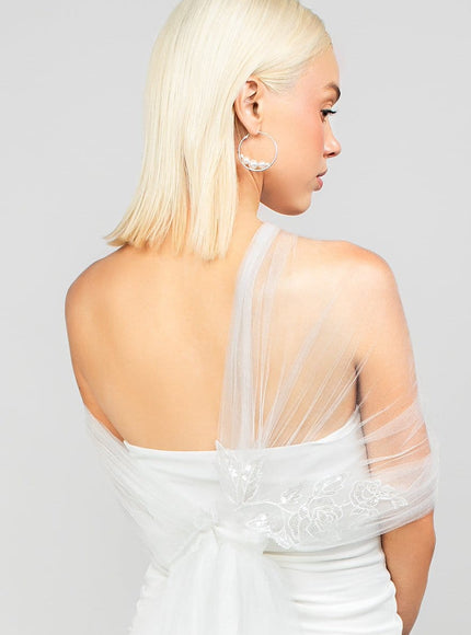 Rio Large Pearl Hoop Earrings