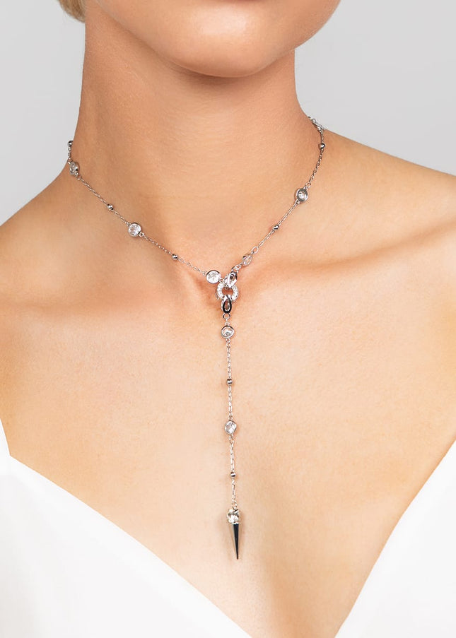 Ricky Spike Charm Lariat Necklace