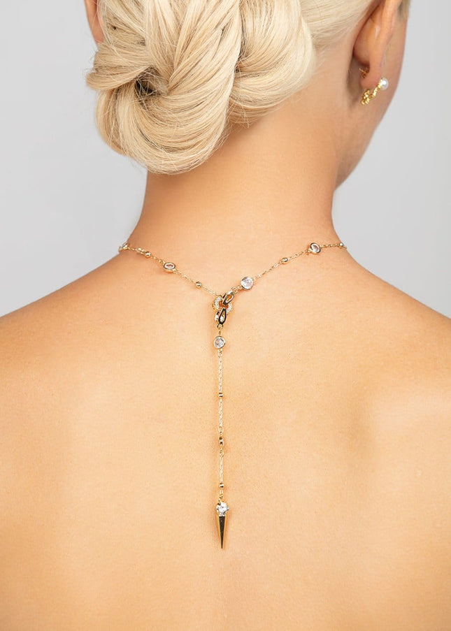 Ricky Spike Charm Lariat Necklace