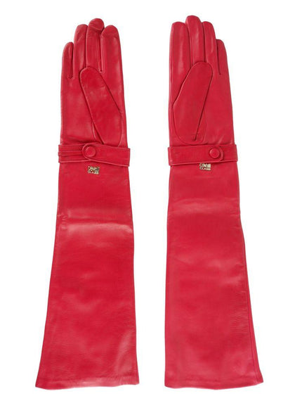 Roberto Cavalli Lambskin Leather Gloves in Red - Ellie Belle