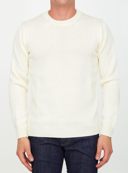 Roberto Collina Cream Merino Wool Sweater - Ellie Belle