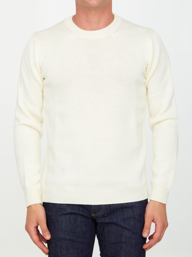 Roberto Collina Cream Merino Wool Sweater - Ellie Belle