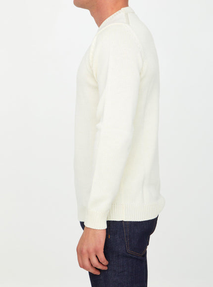 Roberto Collina Cream Merino Wool Sweater - Ellie Belle