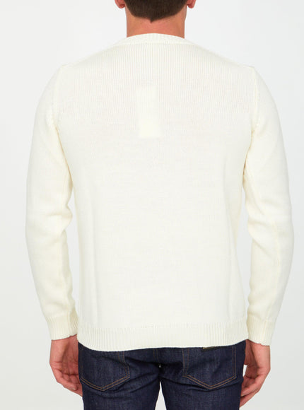 Roberto Collina Cream Merino Wool Sweater - Ellie Belle