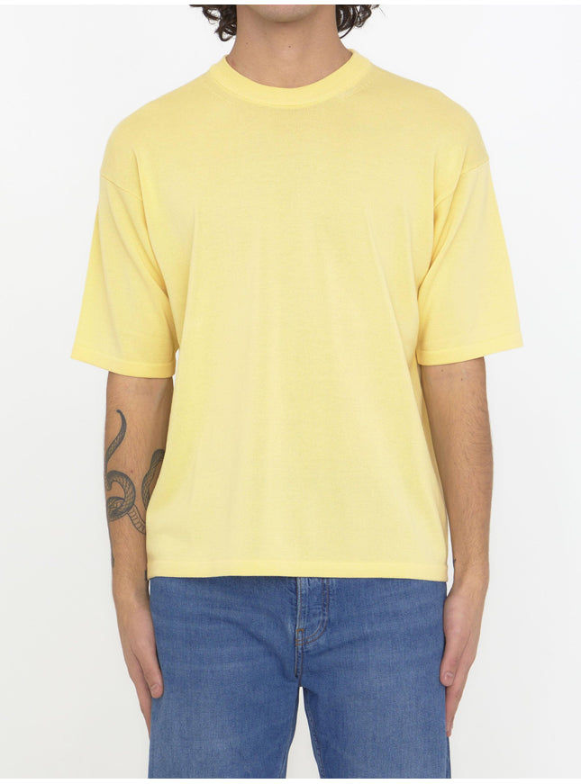 Roberto Collina Yellow Cotton T-shirt - Ellie Belle