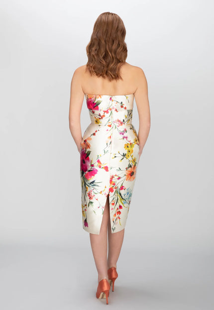 Anne Barge Robyn Floral Mikado Midi Gown