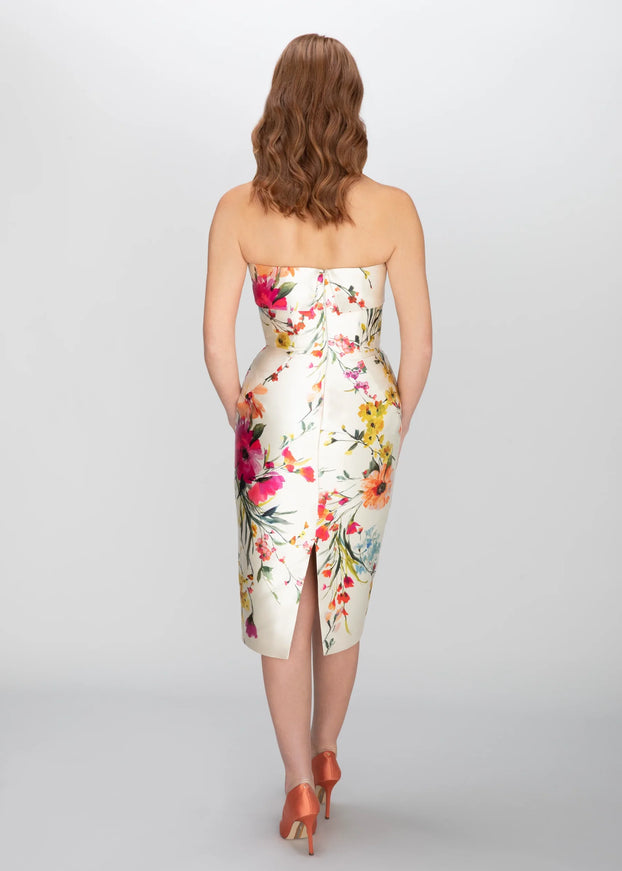 Anne Barge Robyn Floral Mikado Midi Gown