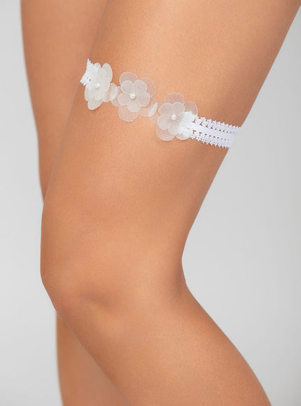 Rosie Sparkly Floral Garter