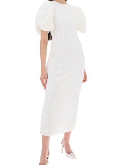 Rotate Midi Lace Dress In White - Ellie Belle