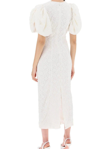 Rotate Midi Lace Dress In White - Ellie Belle