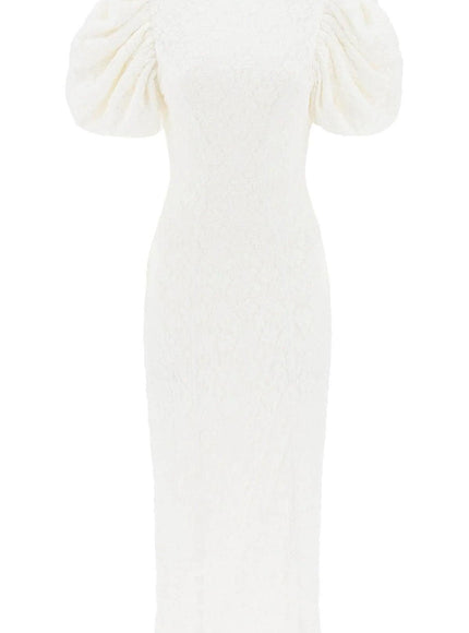 Rotate Midi Lace Dress In White - Ellie Belle