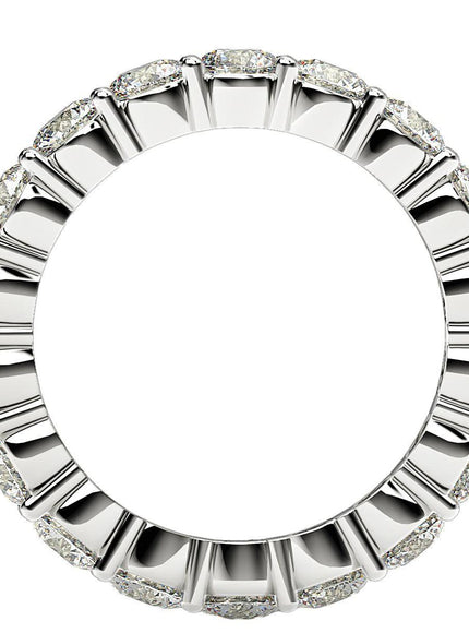 Round Cut Lab Grown Diamond Eternity Ring in 14k White Gold (2 cttw FG/VS2) - Ellie Belle