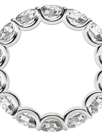 Round Cut Lab Grown Diamond Eternity Ring in 14k White Gold (6 cttw FG/VS2) - Ellie Belle