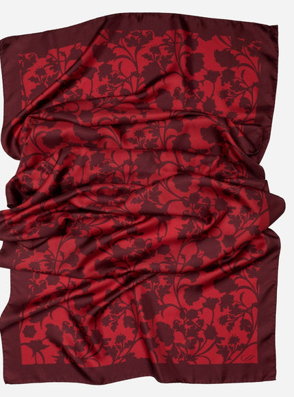 Elizabetta Regina Silk Scarf Shawl - Ruby Red