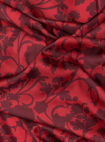 Elizabetta Regina Silk Scarf Shawl - Ruby Red