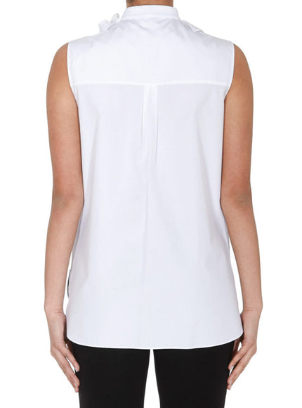 Alexander Mcqueen Ruffle Detailed Poplin Top