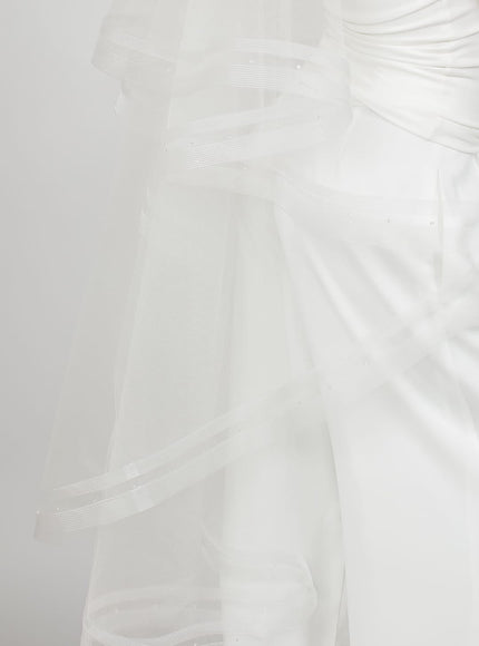 Ryder Waltz Double Horsehair Trim & Crystal Veil