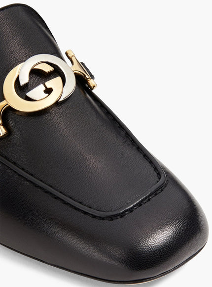 Gucci Black Zumi Mid-Heel Loafers