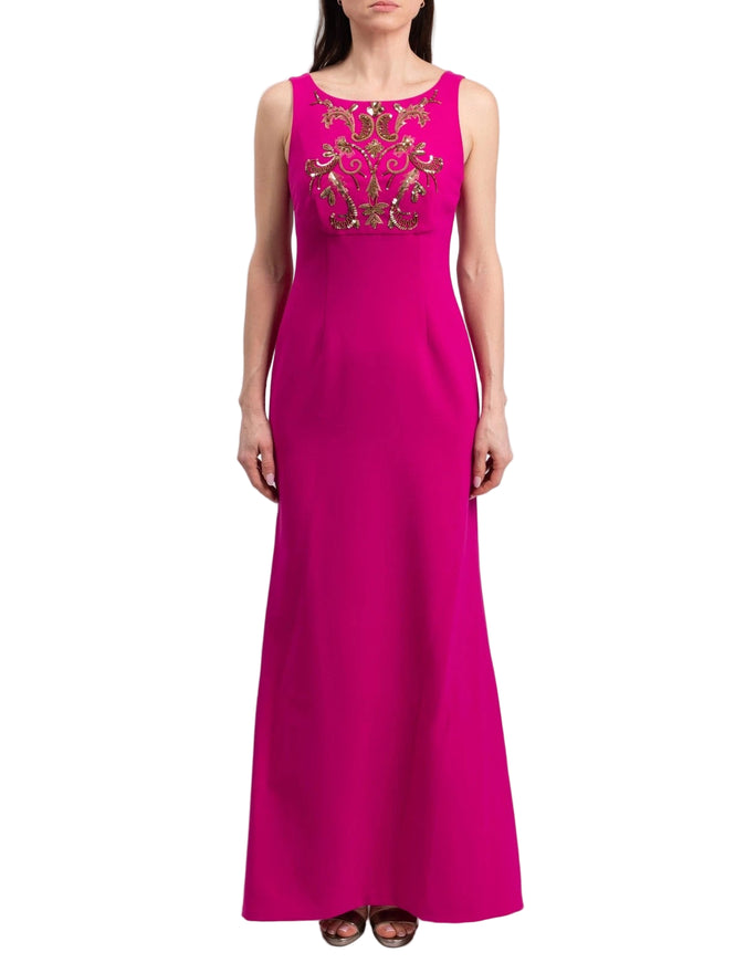 Sachin & Babi Pink Embellished Boat Neck Dress
