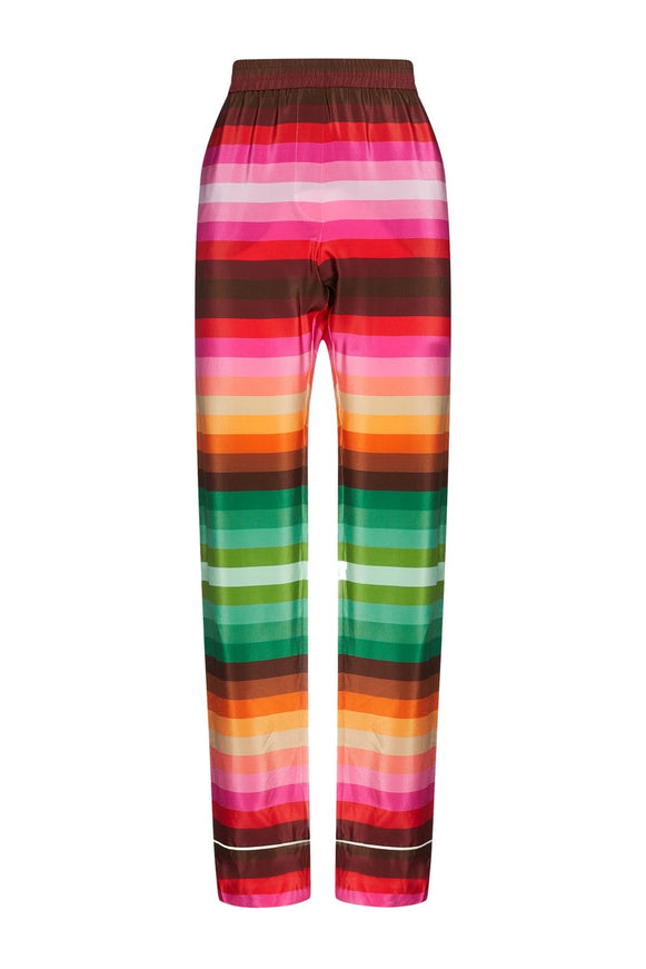 Valentino Garavani Striped Straight-Leg Crepe Pants