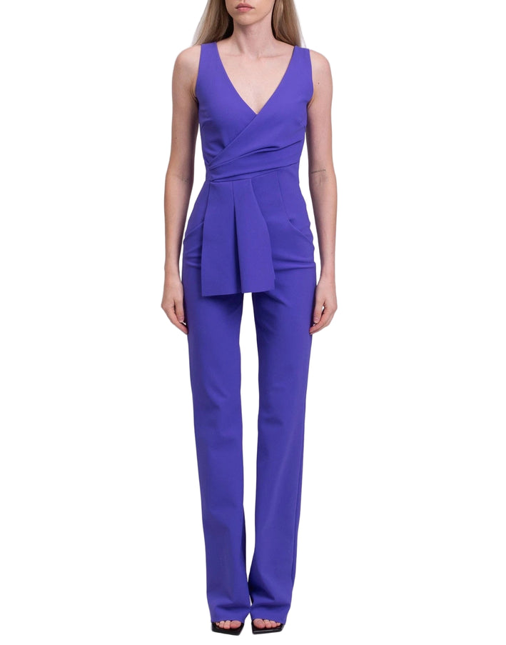 Chiara Boni La Petite Robe Sleeveless V-Neck Jumpsuit in Violet