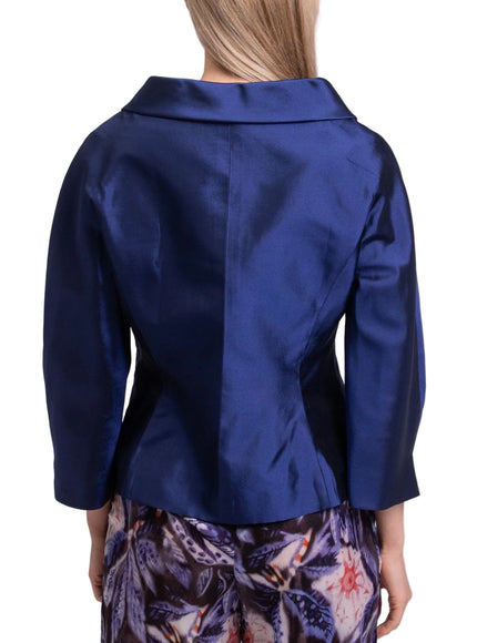 Sartoria Milanese Silk Blazer Jacket with Bow Detail