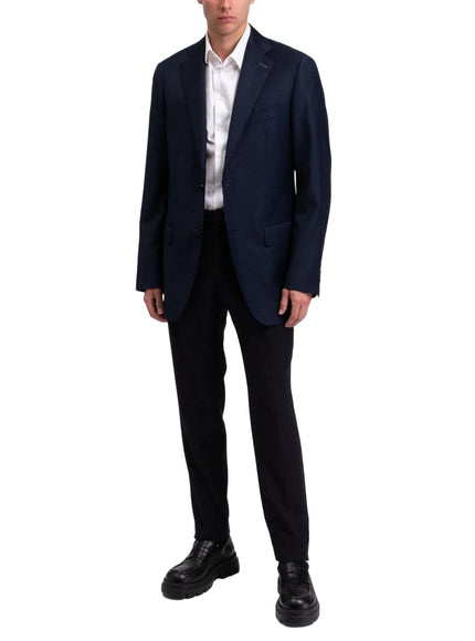 Reyer Single-Breasted Wool Blazer – Navy