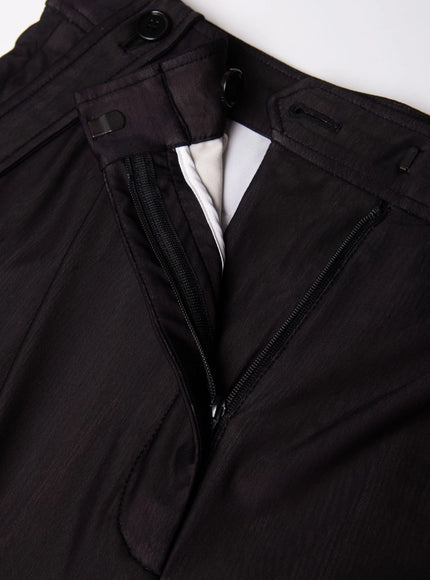 Burberry Black High-Rise Tapered Pants with Side Strap Detail
