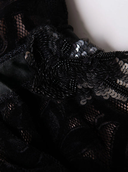 Rita Mennoia Velour and Mesh Evening Dress