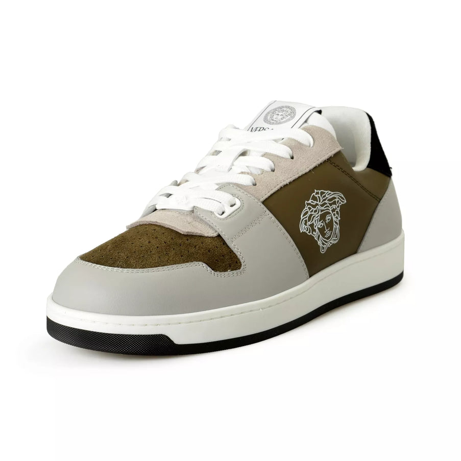 Versace Men's Medusa Sneakers in Khaki