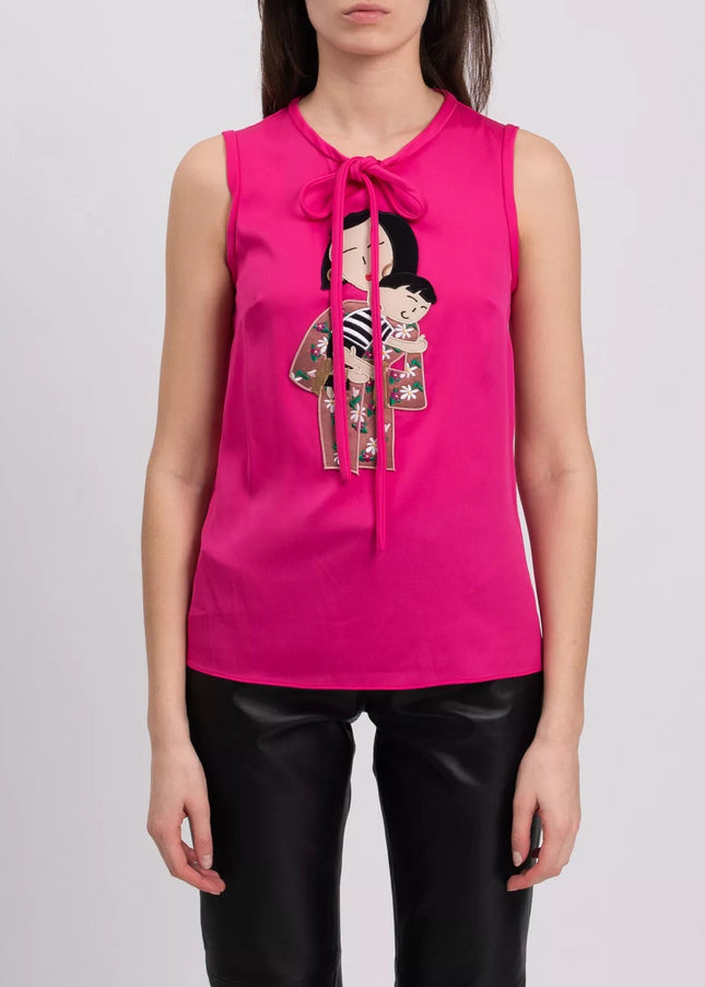 Dolce & Gabbana Sleeveless Crepe Tank Top