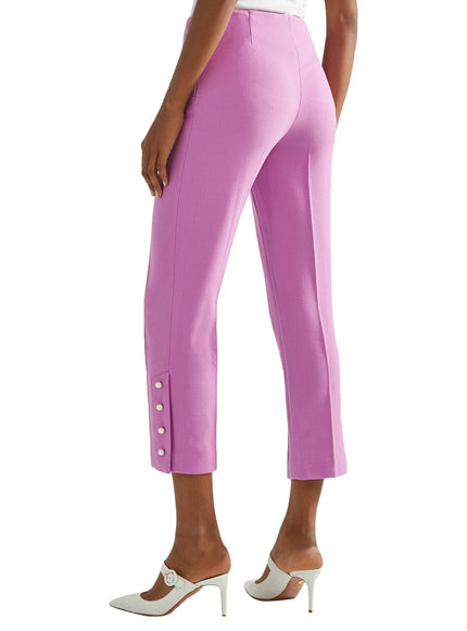 Lela Rose Cropped Stretch-Crepe Pants