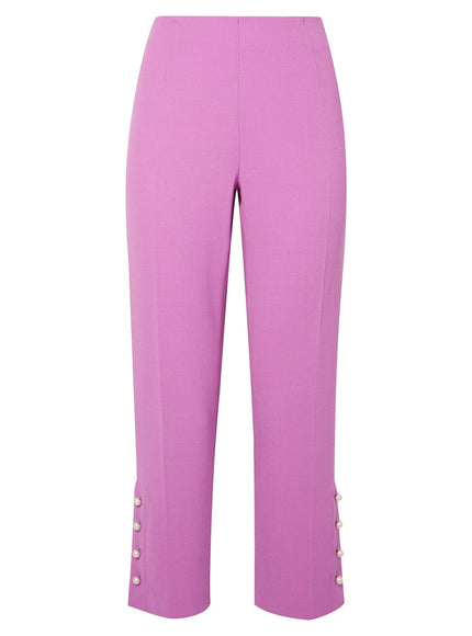 Lela Rose Cropped Stretch-Crepe Pants
