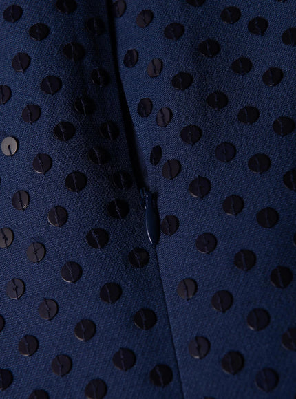 Valentino Navy Sequin Embellished Mini Dress