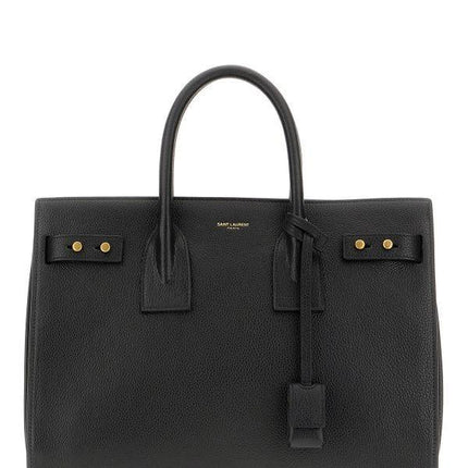 Saint Laurent Black Calf Leather Sac De Jour Bag - Ellie Belle