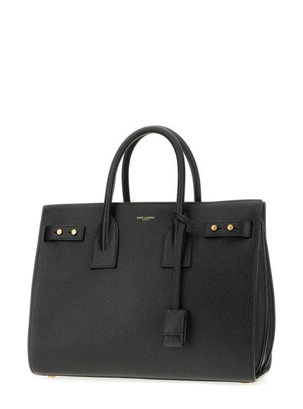 Saint Laurent Black Calf Leather Sac De Jour Bag - Ellie Belle