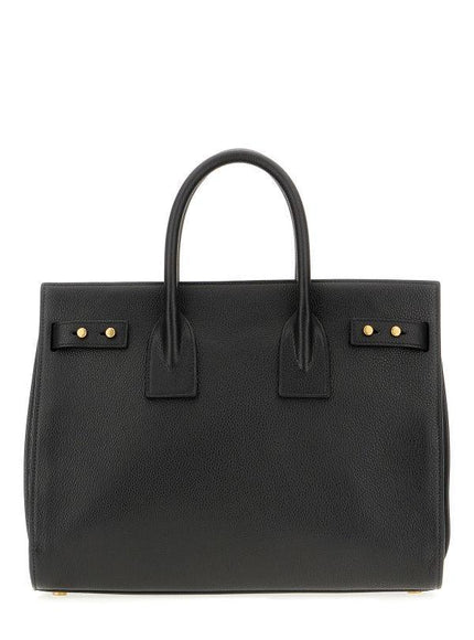 Saint Laurent Black Calf Leather Sac De Jour Bag - Ellie Belle