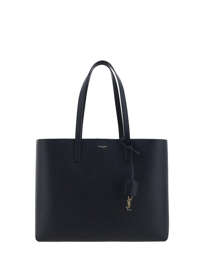 Saint Laurent Black Calf Leather Tote Shoulder Bag - Ellie Belle