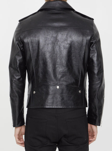 Saint Laurent Leather Biker Jacket - Ellie Belle