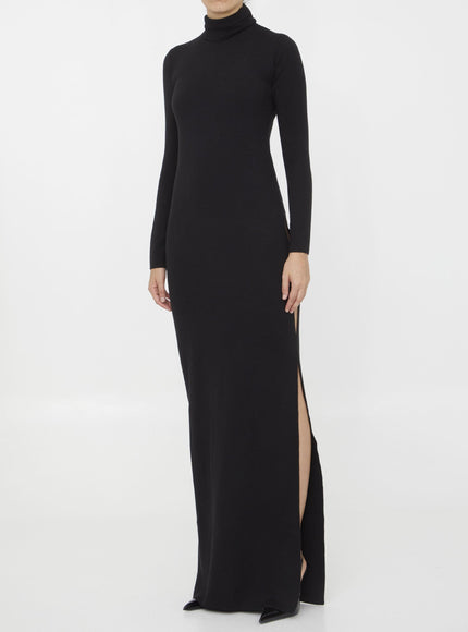 Saint Laurent Long Dress In Wool - Ellie Belle